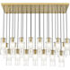 Alton 23 Light 54 inch Modern Gold Linear Chandelier Ceiling Light