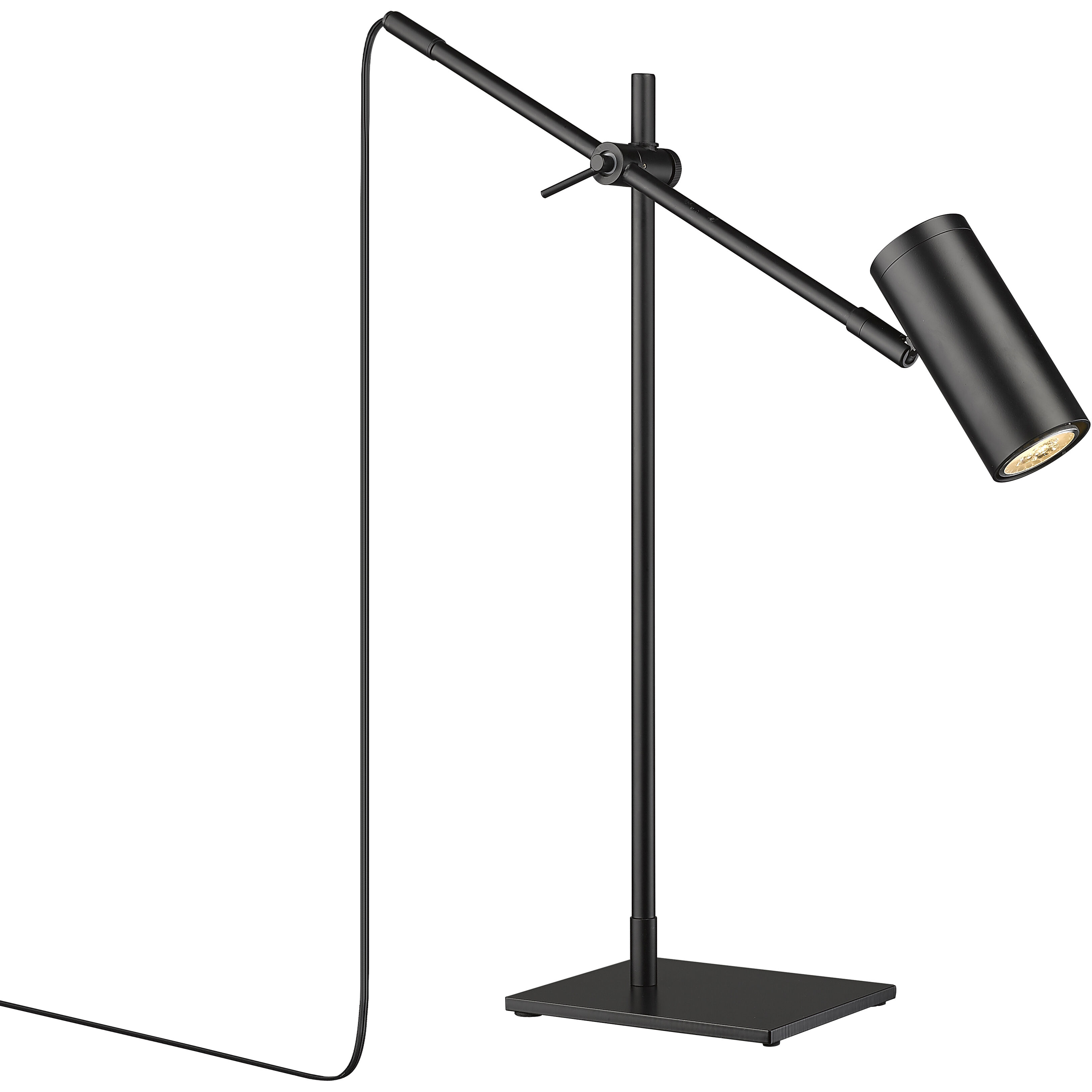 Calumet 21.75 inch 35.00 watt Matte Black Table Lamp Portable Light