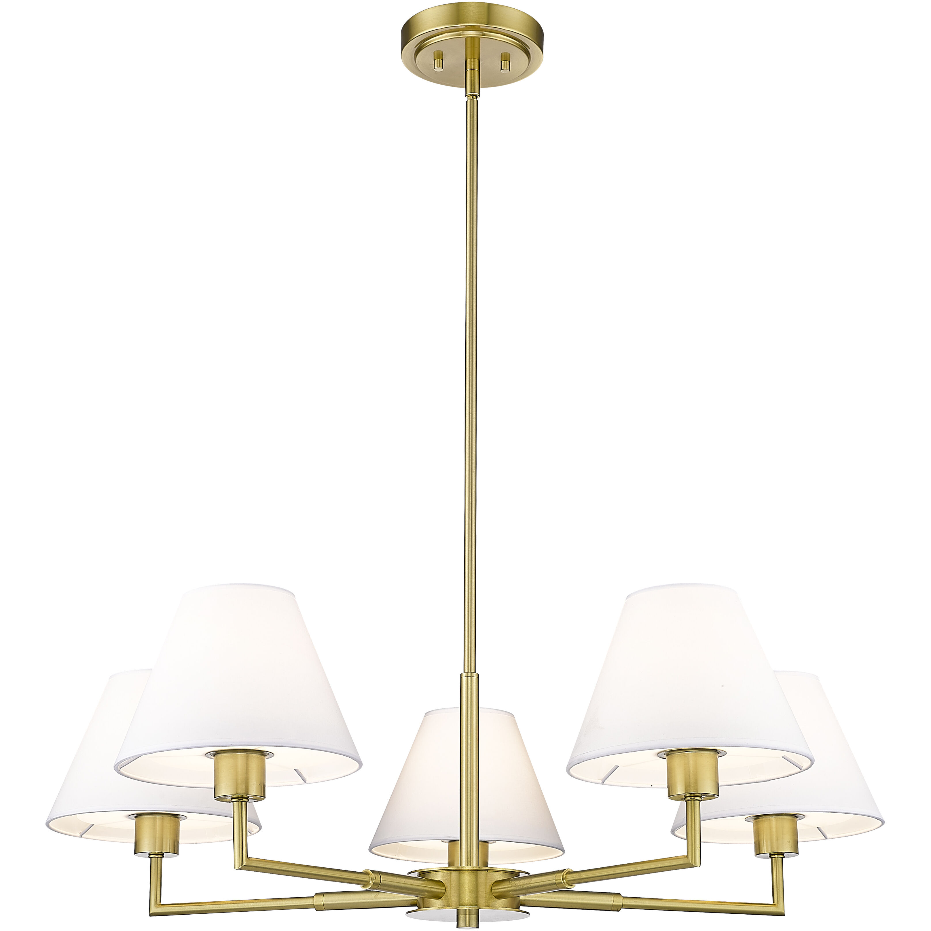 Leila 5 Light 34 inch Luxe Gold Chandelier Ceiling Light
