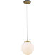 Parsons 1 Light 10 inch Matte Black and Olde Brass Pendant Ceiling Light