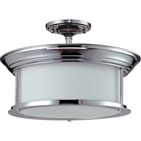 Sonna 3 Light 15.5 inch Chrome Semi Flush Mount Ceiling Light