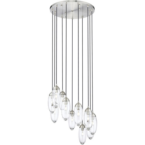 Arden 11 Light 24 inch Brushed Nickel Chandelier Ceiling Light