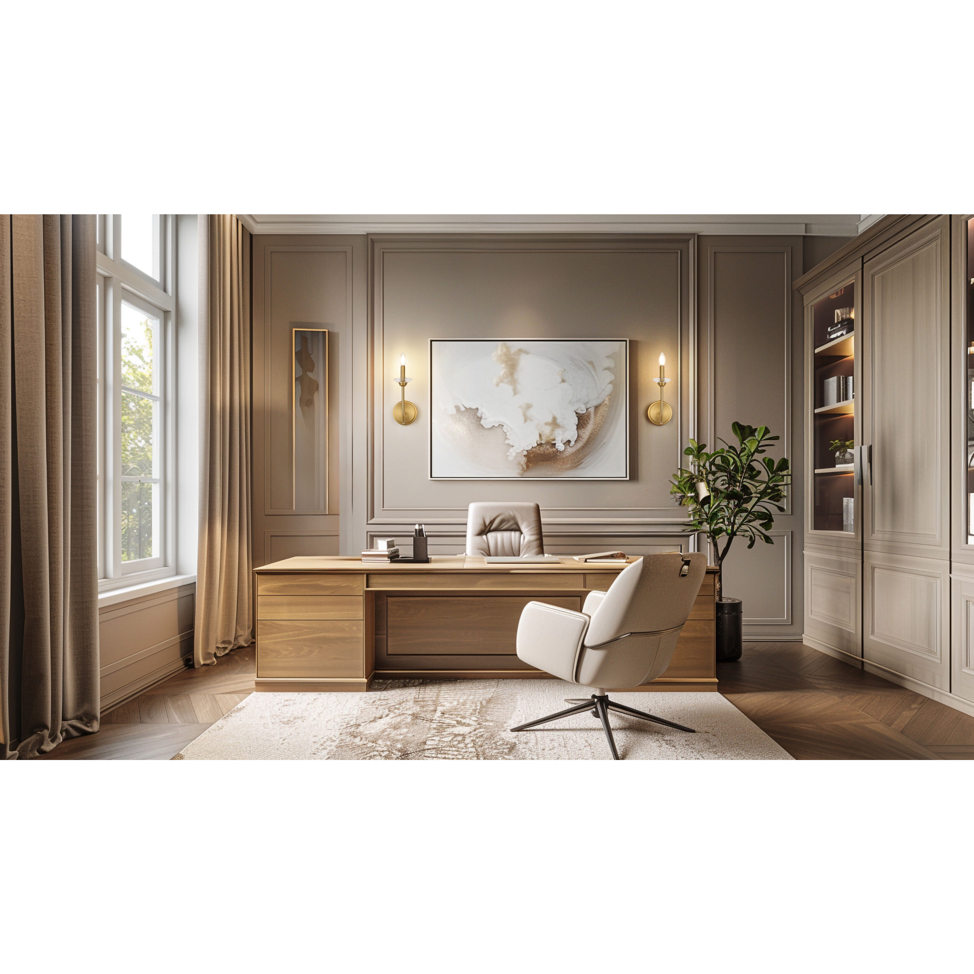 Allistair Wall Sconce Wall Light in Modern Gold