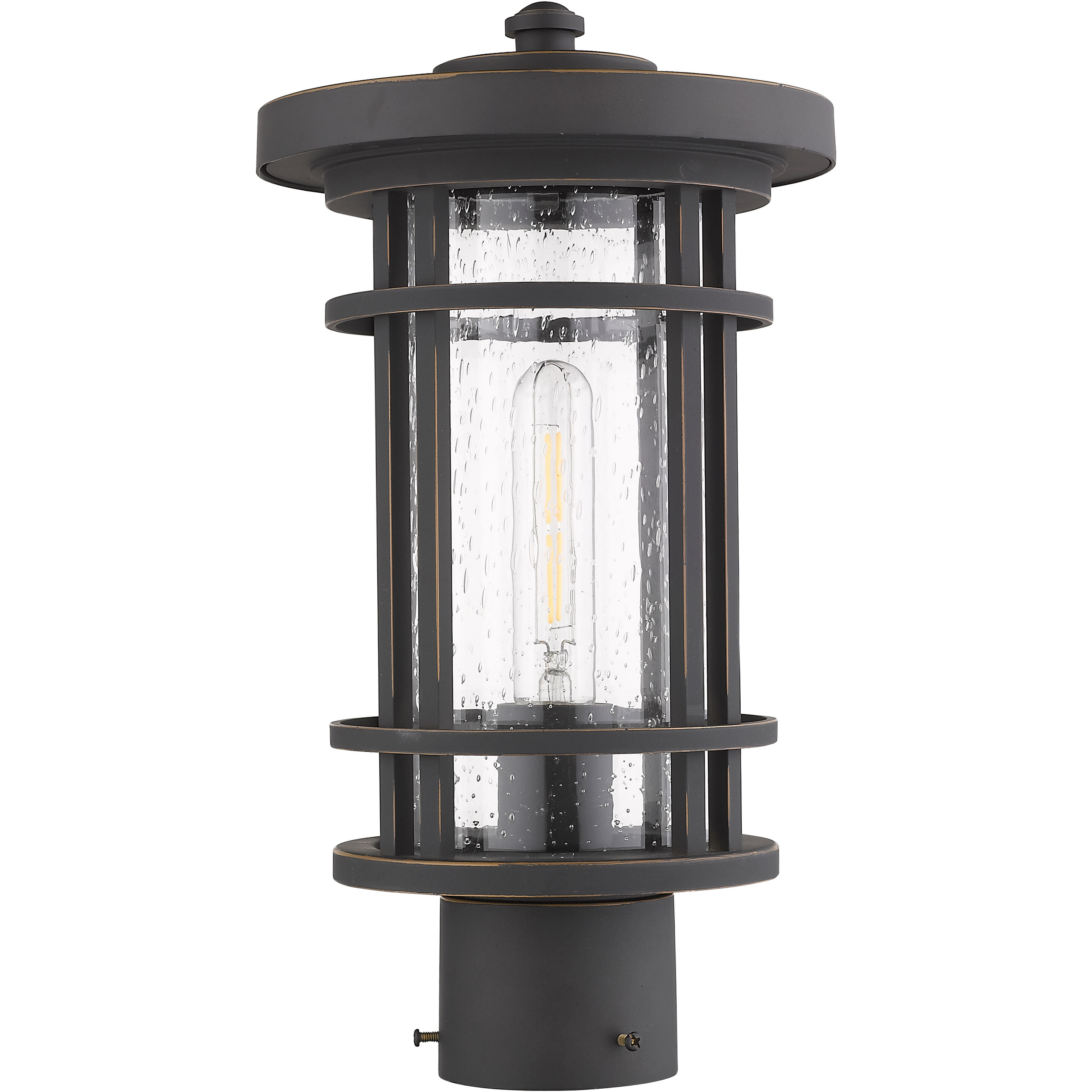 Jordan 1 Light 14.75 inch Oil Rubbed Bronze Outdoor Post Mount Fixture