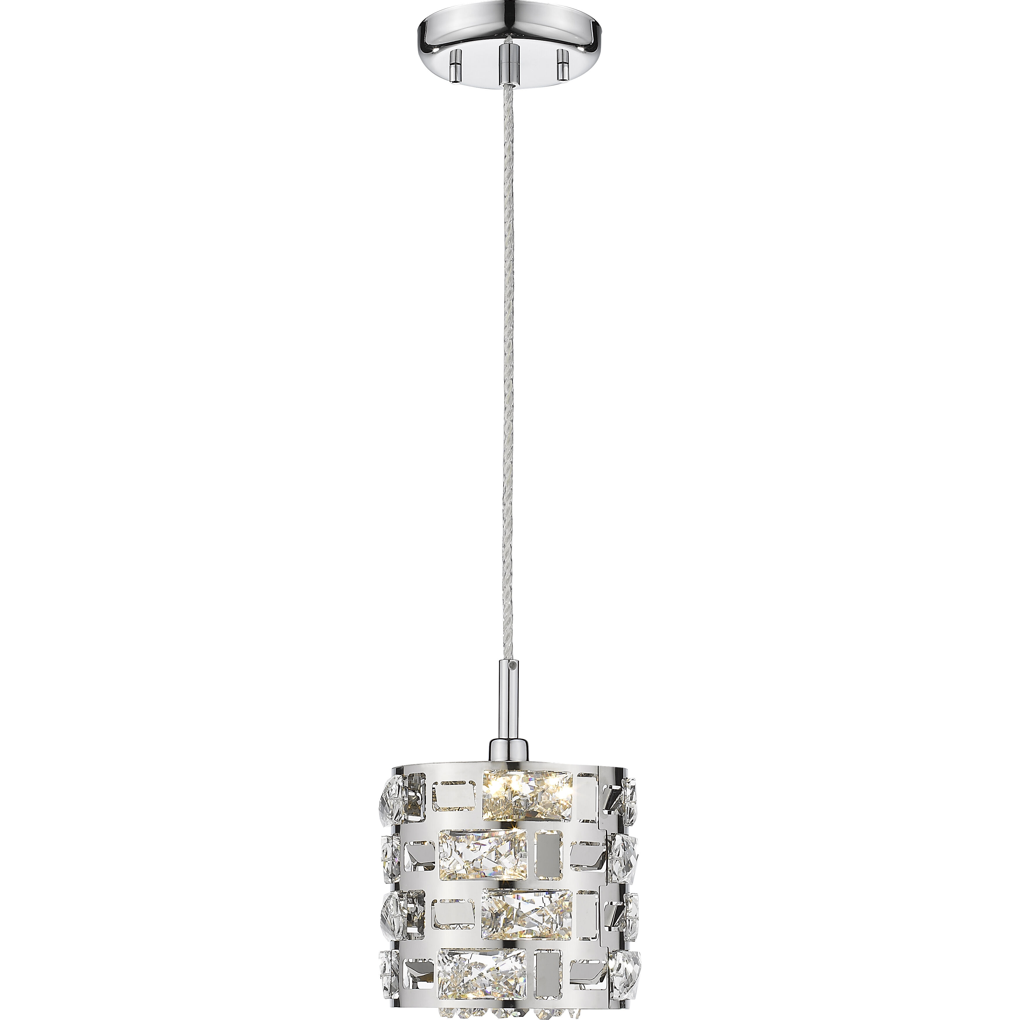 Aludra 1 Light 6.5 inch Chrome Pendant Ceiling Light