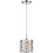 Aludra 1 Light 6.5 inch Chrome Pendant Ceiling Light