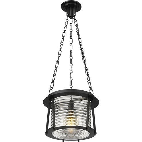 Cape Harbor 1 Light 13 inch Matte Black Pendant Ceiling Light