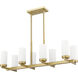 Danica 8 Light 42 inch Modern Gold Linear Chandelier Ceiling Light