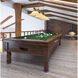 Cordon 4 Light 81.75 inch Rubbed Brass Billiard Ceiling Light in Golden Mottle Glass