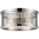Camellia 3 Light 16 inch Polished Nickel Flush Mount Ceiling Light in Polished Nickel Steel