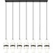 Cayden 7 Light 54 inch Matte Black Linear Chandelier Ceiling Light
