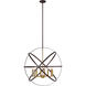 Cavallo 8 Light 30 inch Hammered Bronze/Olde Brass Chandelier Ceiling Light in Hammered Bronze and Olde Brass