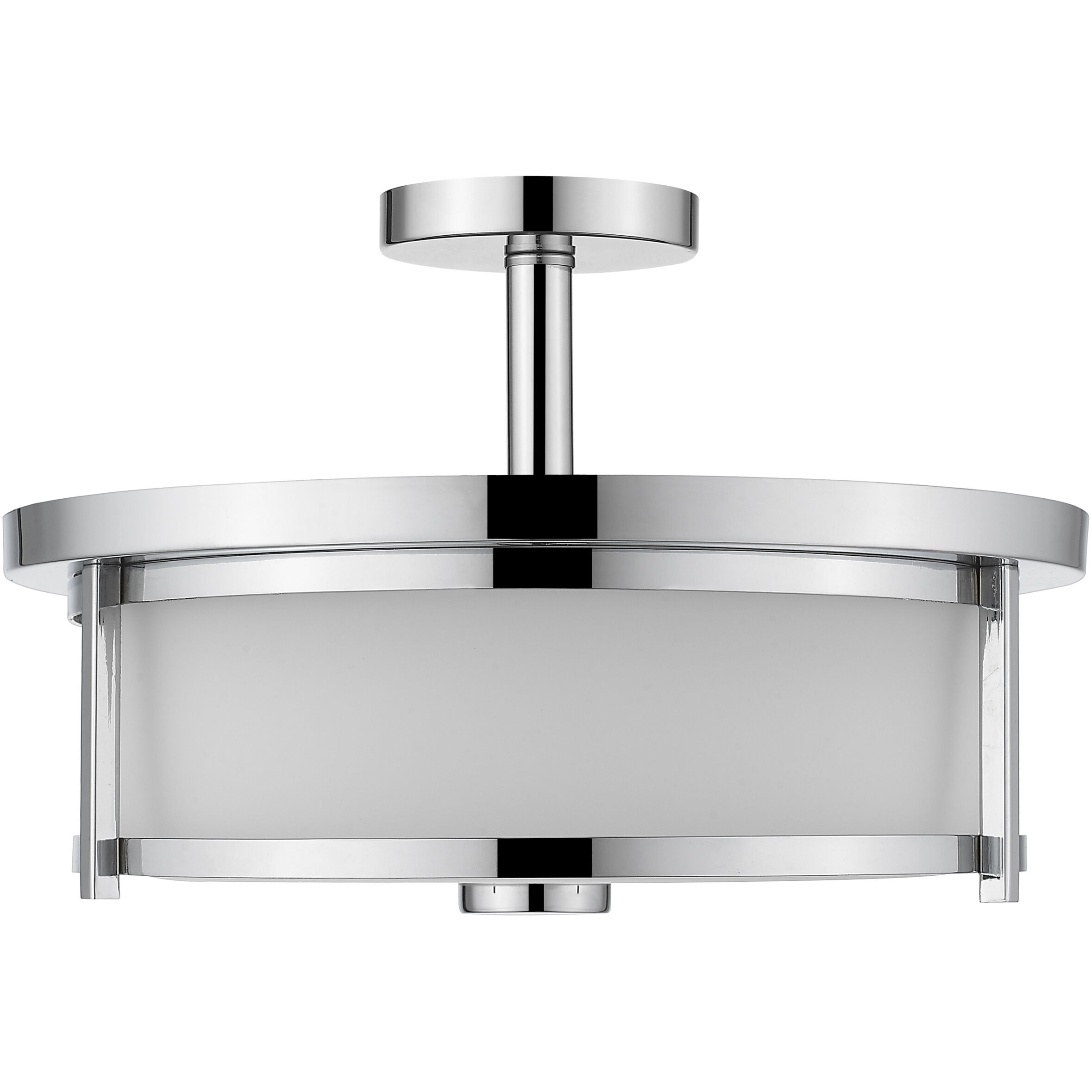 Savannah 3 Light 15.75 inch Chrome Semi Flush Mount Ceiling Light