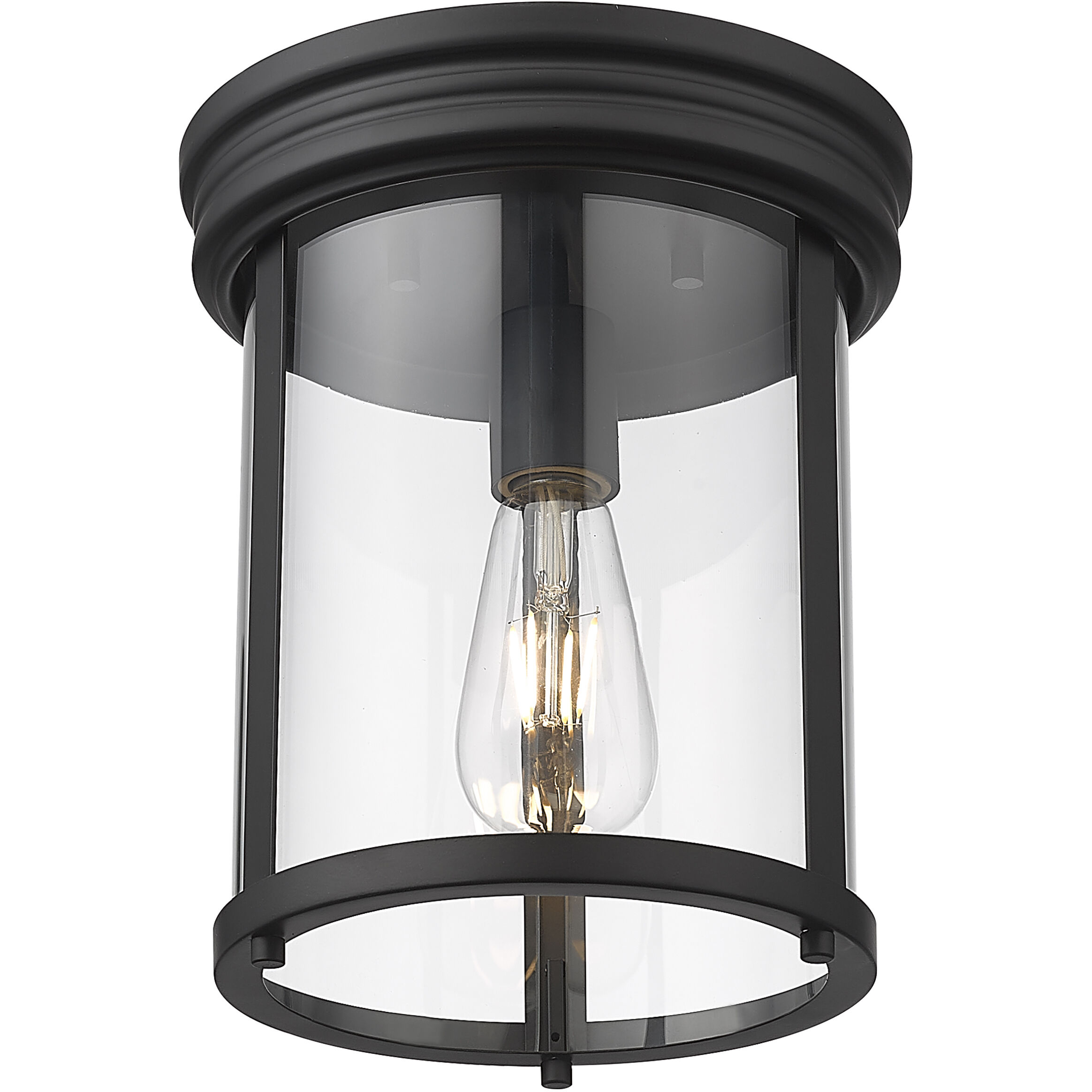 Thayer 1 Light 9.25 inch Matte Black Flush Mount Ceiling Light