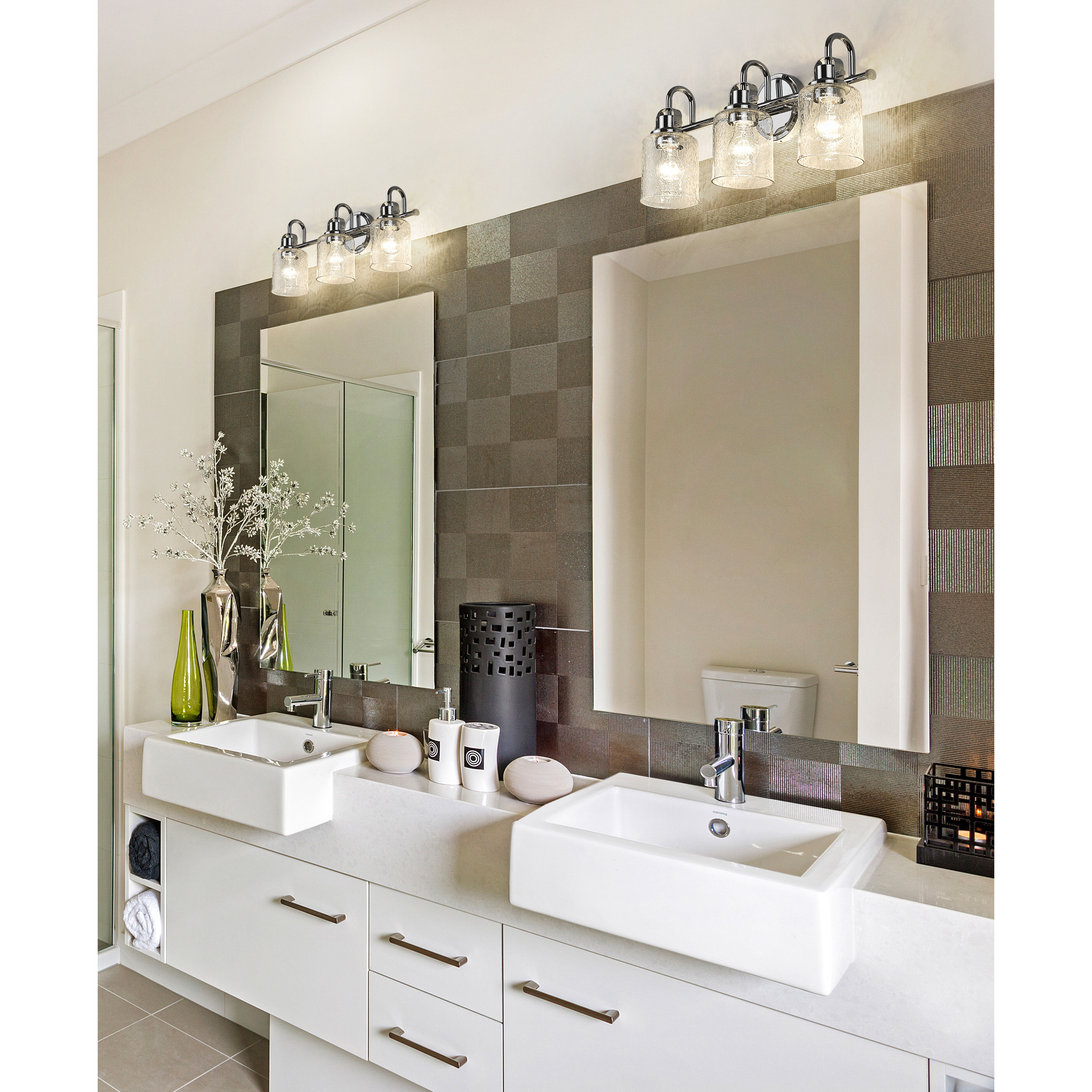 Kinsley 3 Light 22 inch Chrome Vanity Wall Light
