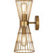Alito 2 Light 7 inch Rubbed Brass Wall Sconce Wall Light