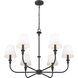 Tova 6 Light 36.5 inch Matte Black Chandelier Ceiling Light