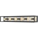 Kube 5 Light 39.5 inch Matte Black and Brushed Nickel Vanity Wall Light