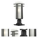 Abbey 1 Light 21.5 inch Black Outdoor Pier Mounted Fixture