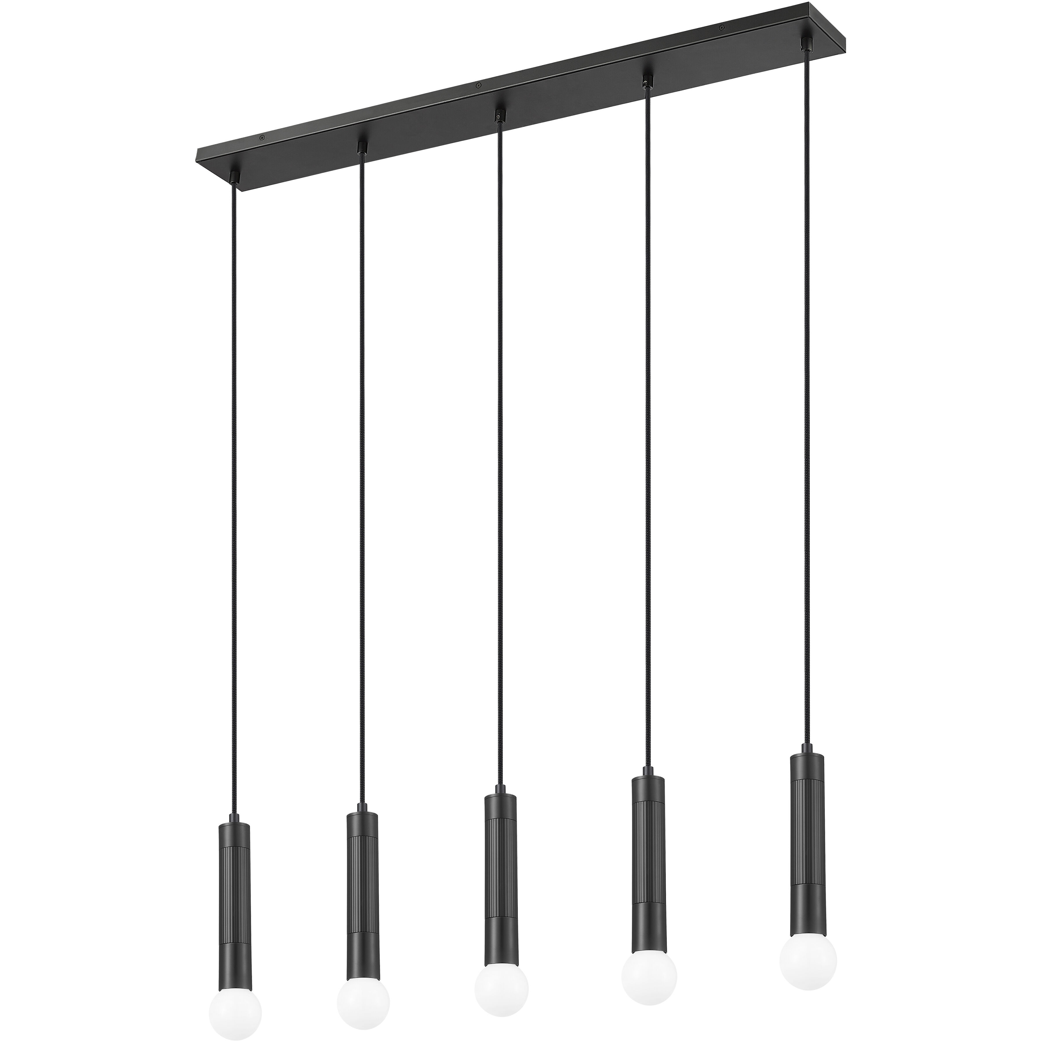 Stari Linear Chandelier Ceiling Light in Matte Black