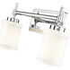 Cadoc 2 Light 15 inch Chrome Bath Vanity Light Wall Light