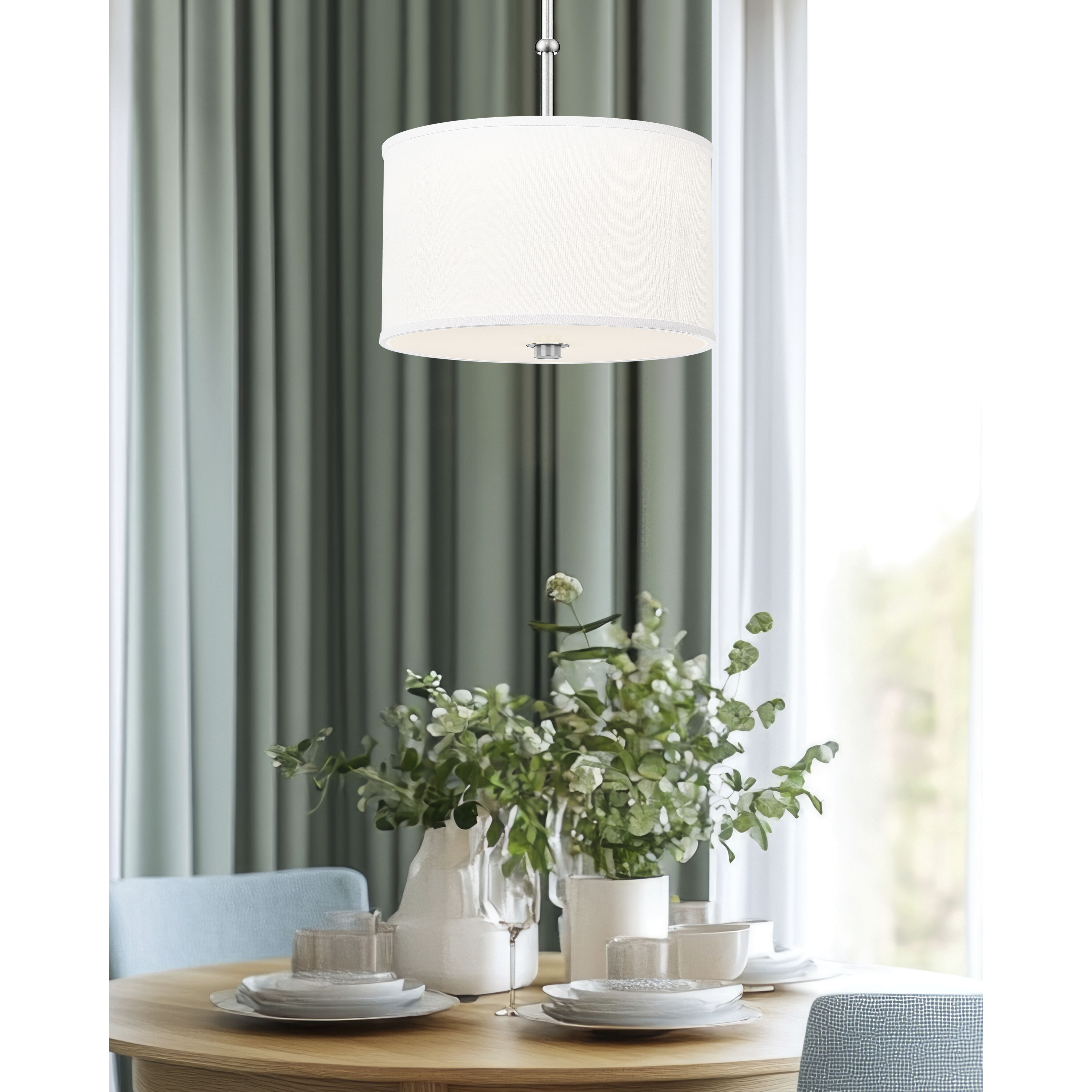 Linden Pendant Ceiling Light in Brushed Nickel