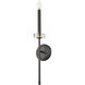 Gaultier 1 Light 4.5 inch Matte Black and Modern Gold Wall Sconce Wall Light
