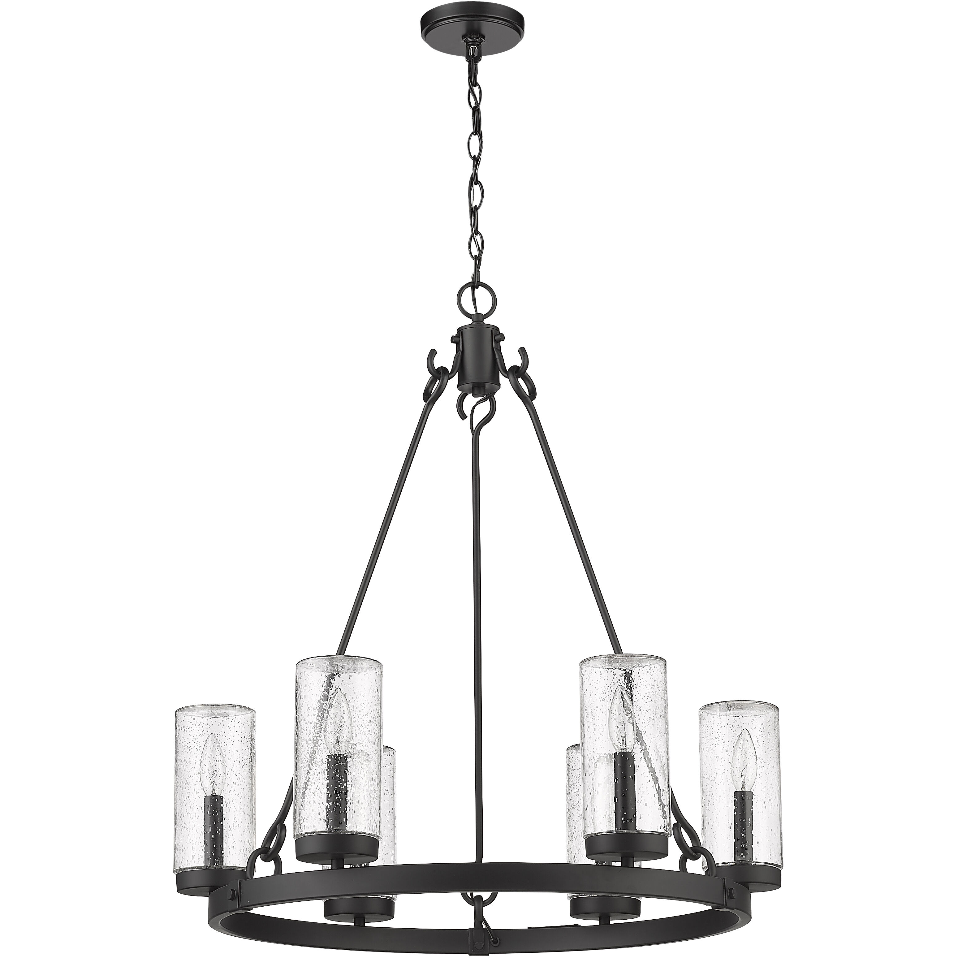 Z-Lite 589-6BK Marlow 6 Light 27.5 inch Matte Black Outdoor