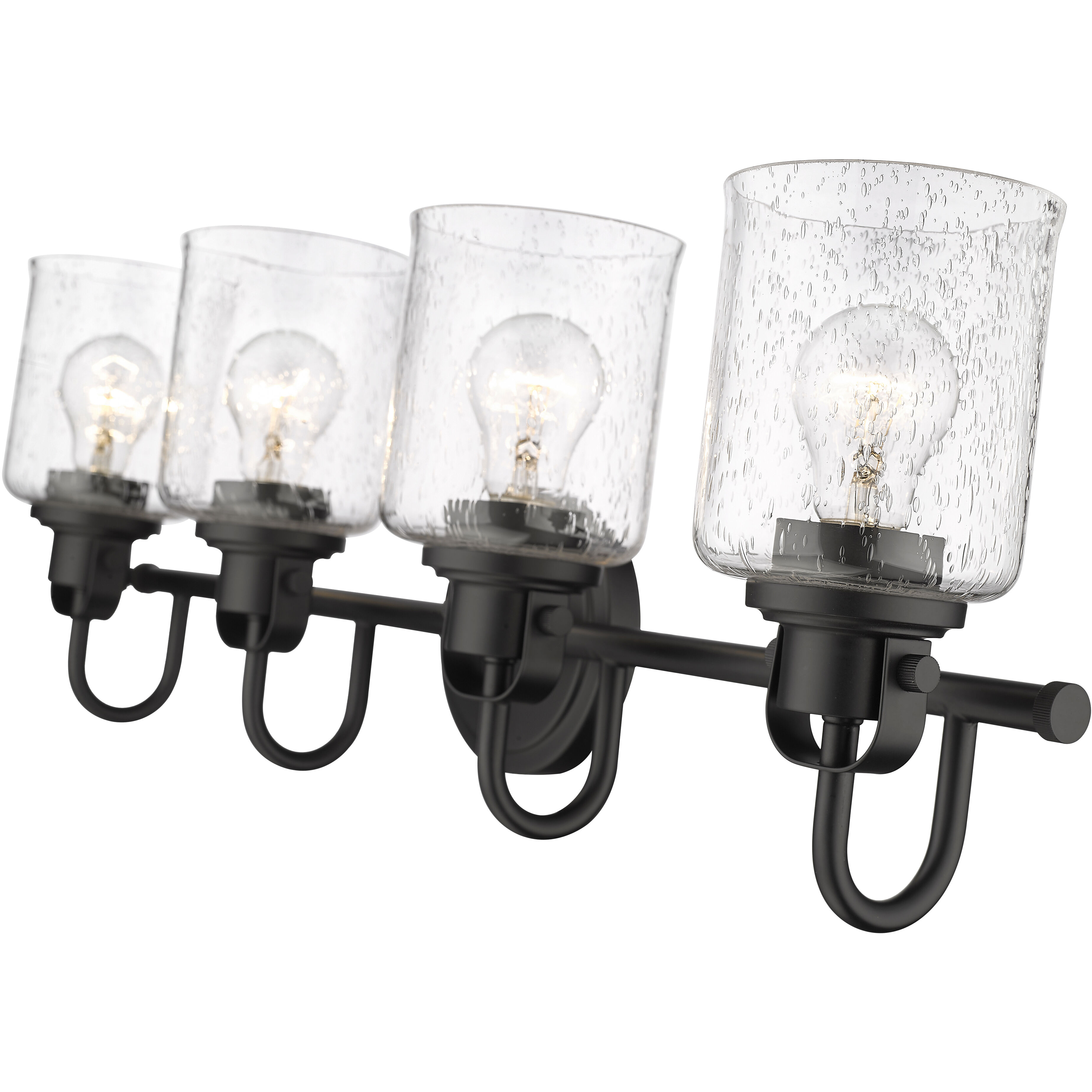 Kinsley 4 Light 28 inch Matte Black Bath Vanity Wall Light