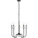 Allistair 5 Light 24 inch Matte Black Chandelier Ceiling Light