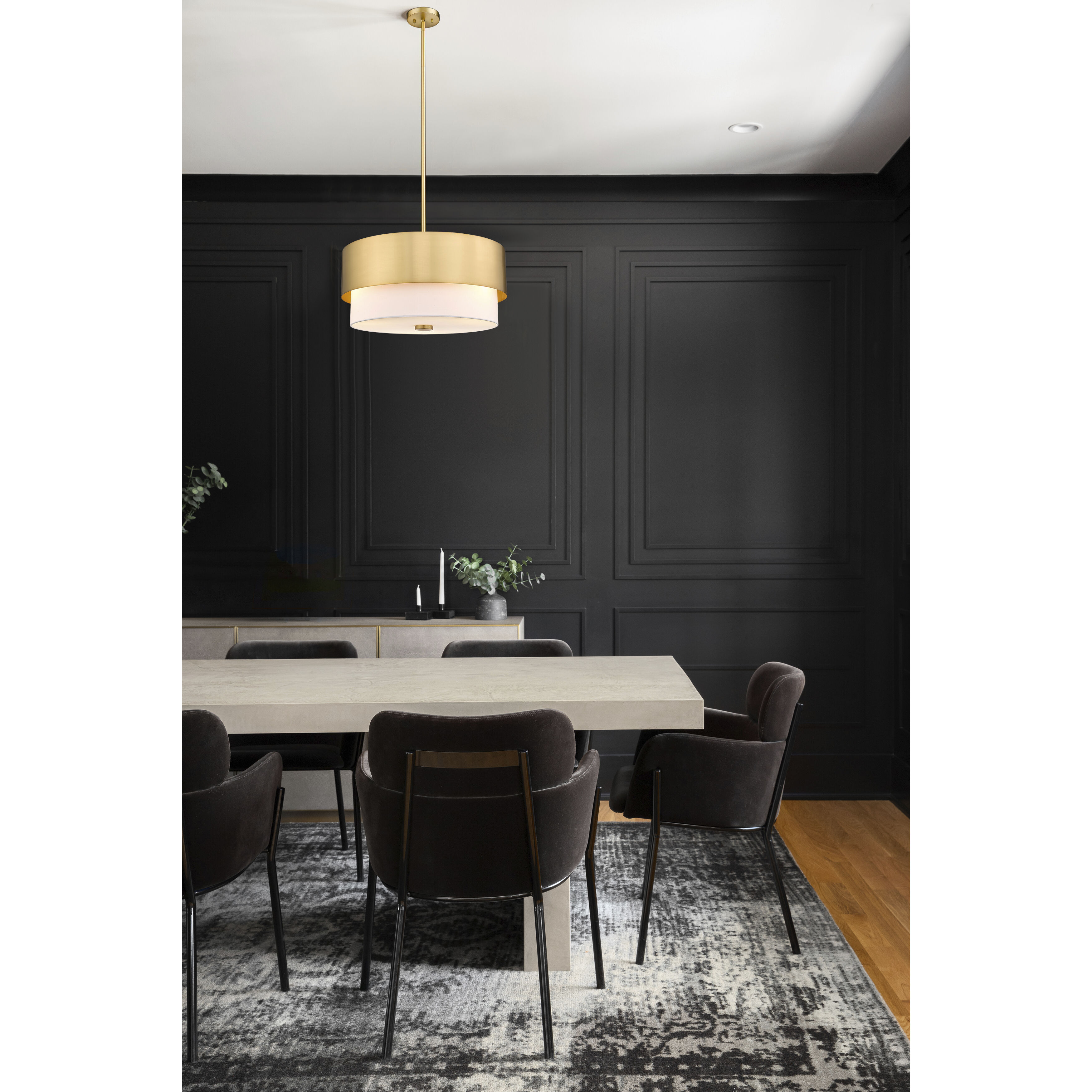 Counterpoint 3 Light 18 inch Modern Gold Pendant Ceiling Light