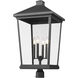 Beacon 4 Light 31 inch Black Outdoor Post Mount Fixture
