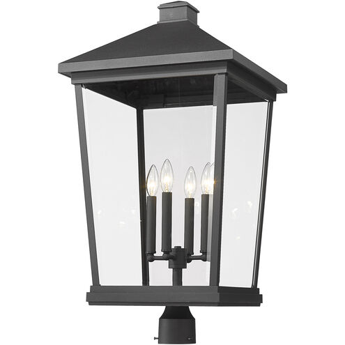 Beacon 4 Light 31 inch Black Outdoor Post Mount Fixture