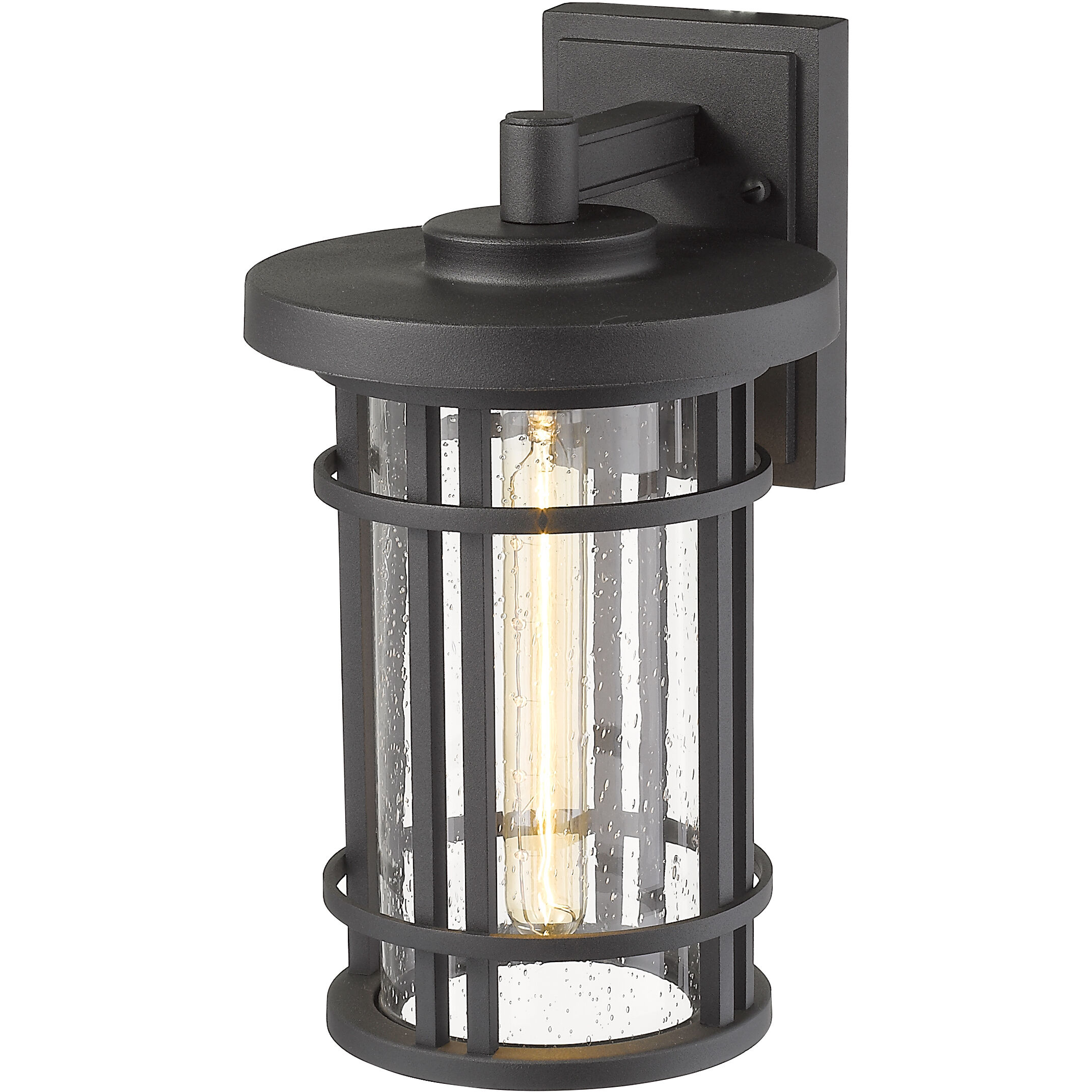 Jordan 1 Light 13.5 inch Black Outdoor Wall Light