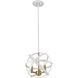 Cavallo 3 Light 12 inch Hammered White and Olde Brass Pendant Ceiling Light