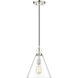 Harper 1 Light 11.5 inch Polished Nickel Pendant Ceiling Light
