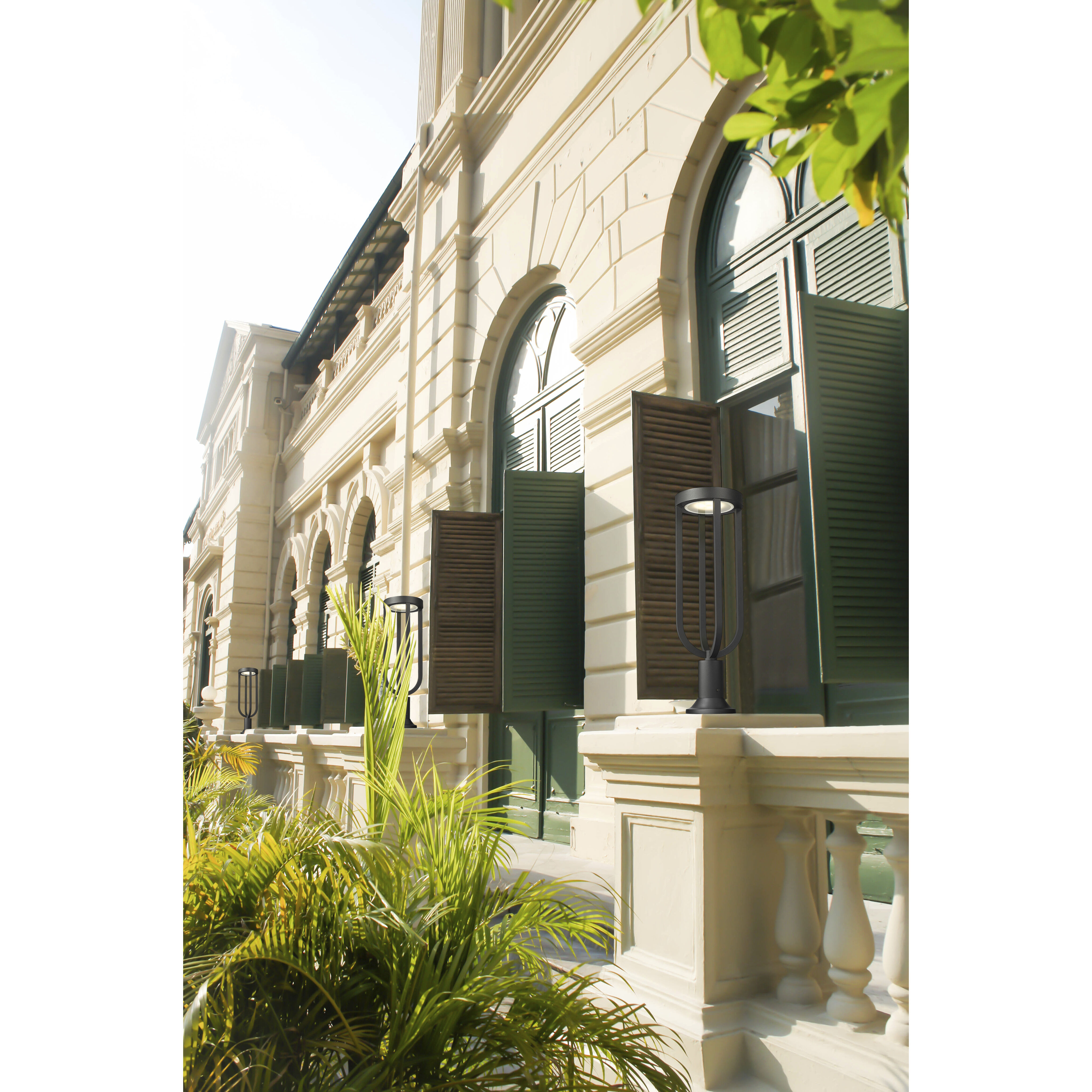 Leland LED 28.25 inch Sand Black Outdoor Pier Mounted Fixture