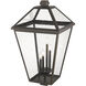 Talbot 4 Light 33.75 inch Oil Rubbed Bronze Outdoor Post Mount Fixture