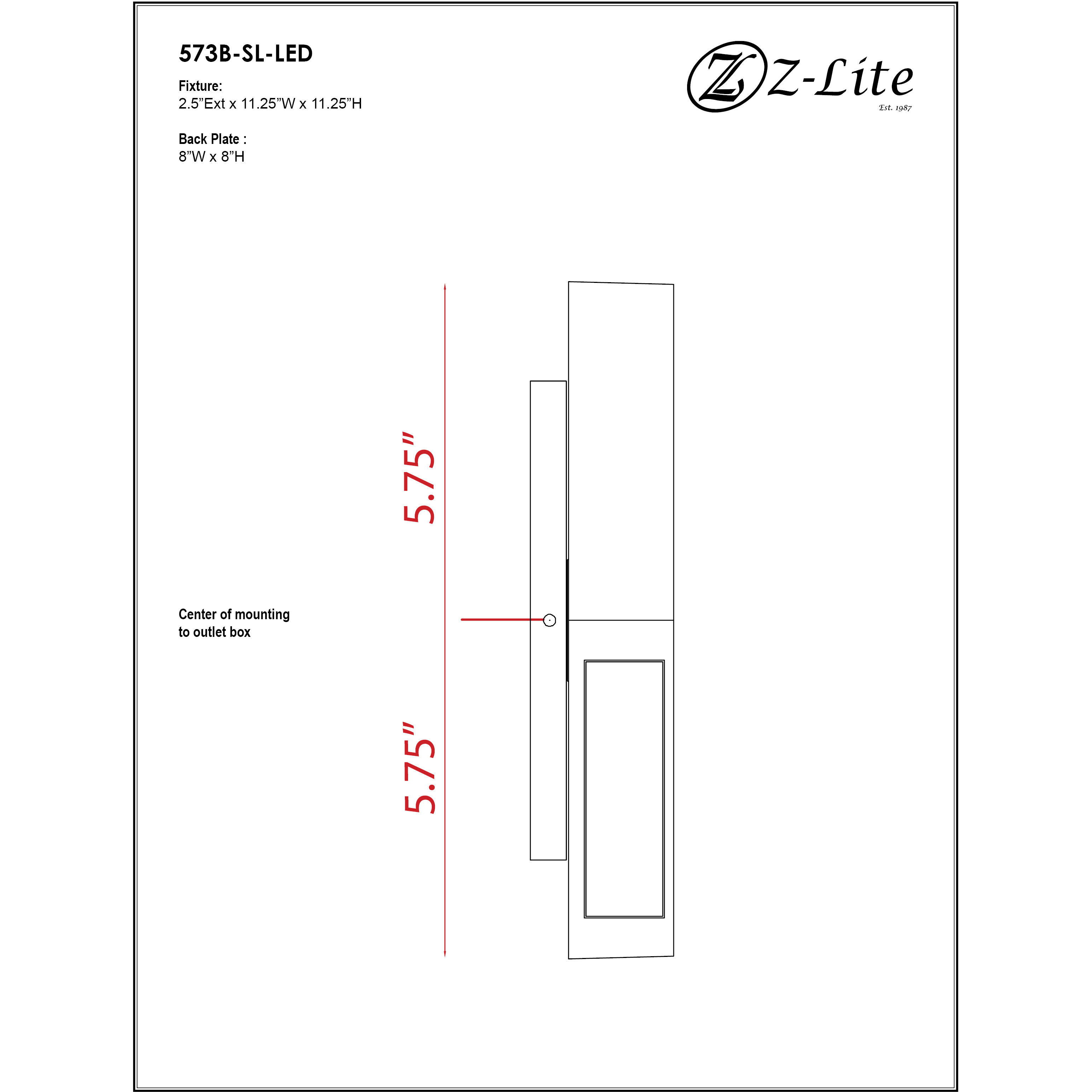 Quadrate LED 11.25 inch Silver Outdoor Wall Light