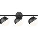 Realm Sphere 3 Light 24 inch Matte Black Bath Vanity Wall Light