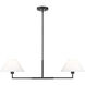 Leila 2 Light 12 inch Matte Black Chandelier Ceiling Light