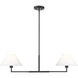 Leila 2 Light 12 inch Matte Black Chandelier Ceiling Light