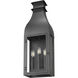 Toulouse 3 Light 26.5 inch Sand Black Outdoor Wall Light