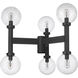 Laurent 6 Light 30 inch Black Outdoor Post Mount Fixture