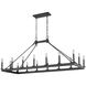 Barclay 16 Light 56 inch Matte Black Linear Chandelier Ceiling Light