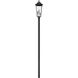 Gannon 3 Light 125.5 inch Black Outdoor Post Mounted Fixture in G9