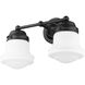 Vaughn 2 Light 15.5 inch Matte Black Vanity Wall Light
