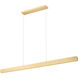 Hudson LED 72 inch Gold Linear Chandelier Ceiling Light