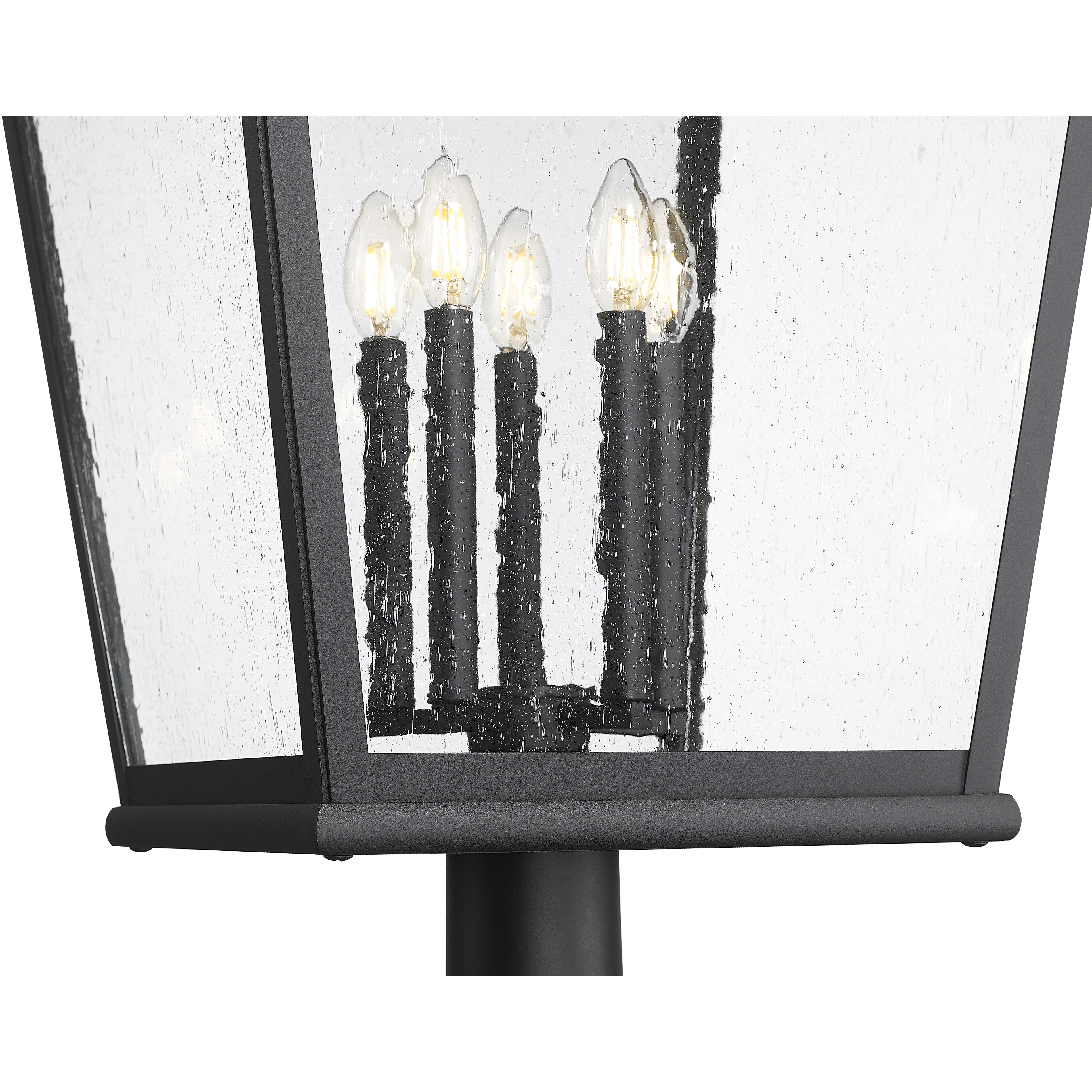 Raphael 5 Light 135.25 inch Sand Black Outdoor Post Mounted Fixture in Soft Sand Black