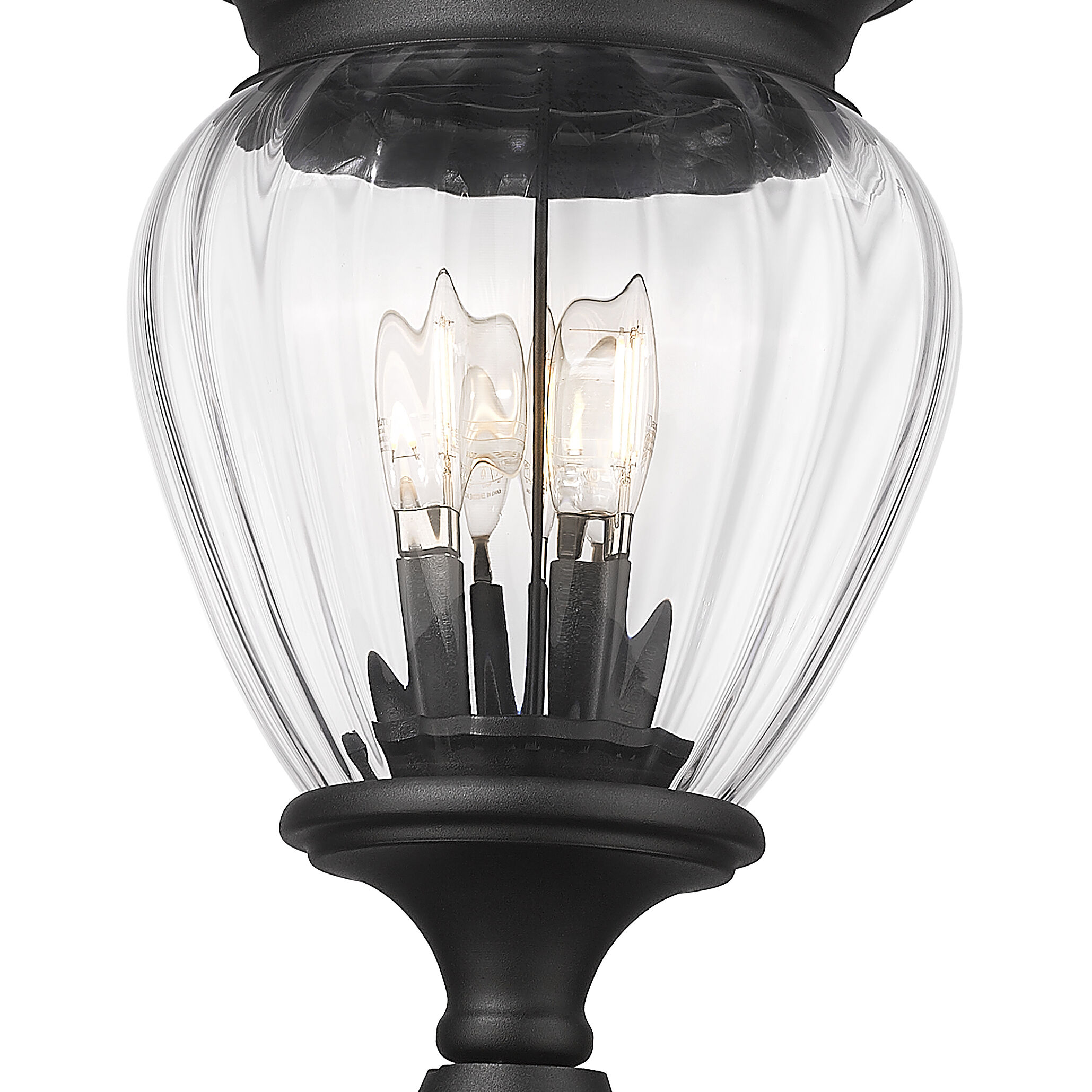 Davina 3 Light 114.25 inch Black Outdoor Post Mounted Fixture in G9